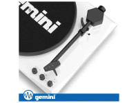 Gira-Discos 33/45/78RPM Preto/Branco C/ 2 Colunas GEMINI Gira-Discos 33/45/78RPM Preto/Branco C/ 2 Colunas GEMINI